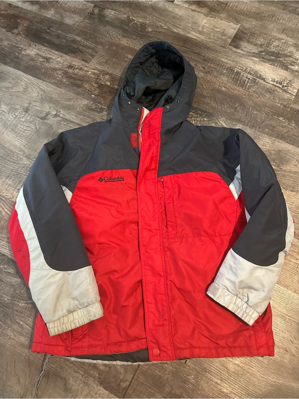 Columbia Men's Ski Jacket in Red, Black & White